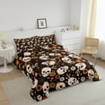 thumbnail image 2 of Erosebridal Groovy Flower Twin Comforter Set, 60S 70S Retro Floral Bedding Set Teens Adult Women, Halloween Skull Duvet Insert Vintage Psychedelic Flowers Down Comforter Groovy Flower Decor, 2 of 5