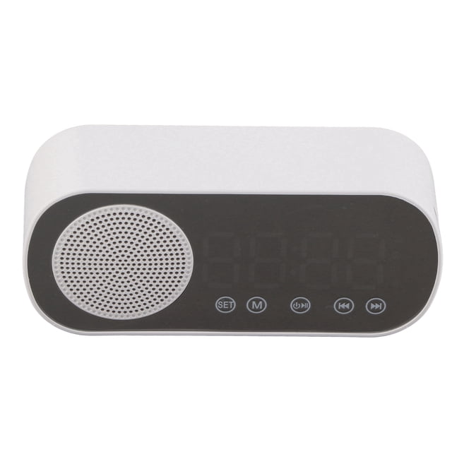 Reloj con espejo y altavoz Bluetooth, reloj despertador digital, reloj con espejo y altavoz inalámbrico HIFI, reloj despertador digital con acabado de lujo