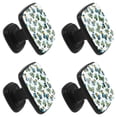 thumbnail image 2 of 4 Pcs Square Cabinet Handle Cupboard Knob Drawer Pulls Handle Blue Butterflies Drawer Knobs with Screws Furniture Decoration, 2 of 7