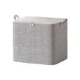 thumbnail image 1 of Bolsa De Almacenamiento Paquete de 2 bolsas de almacenamiento plegables de tela no tejida con cremallera, gran capacidad, para ropa de viaje, organizador de edredones con asas (gris, 110 L) Rkxzt, 1 of 9