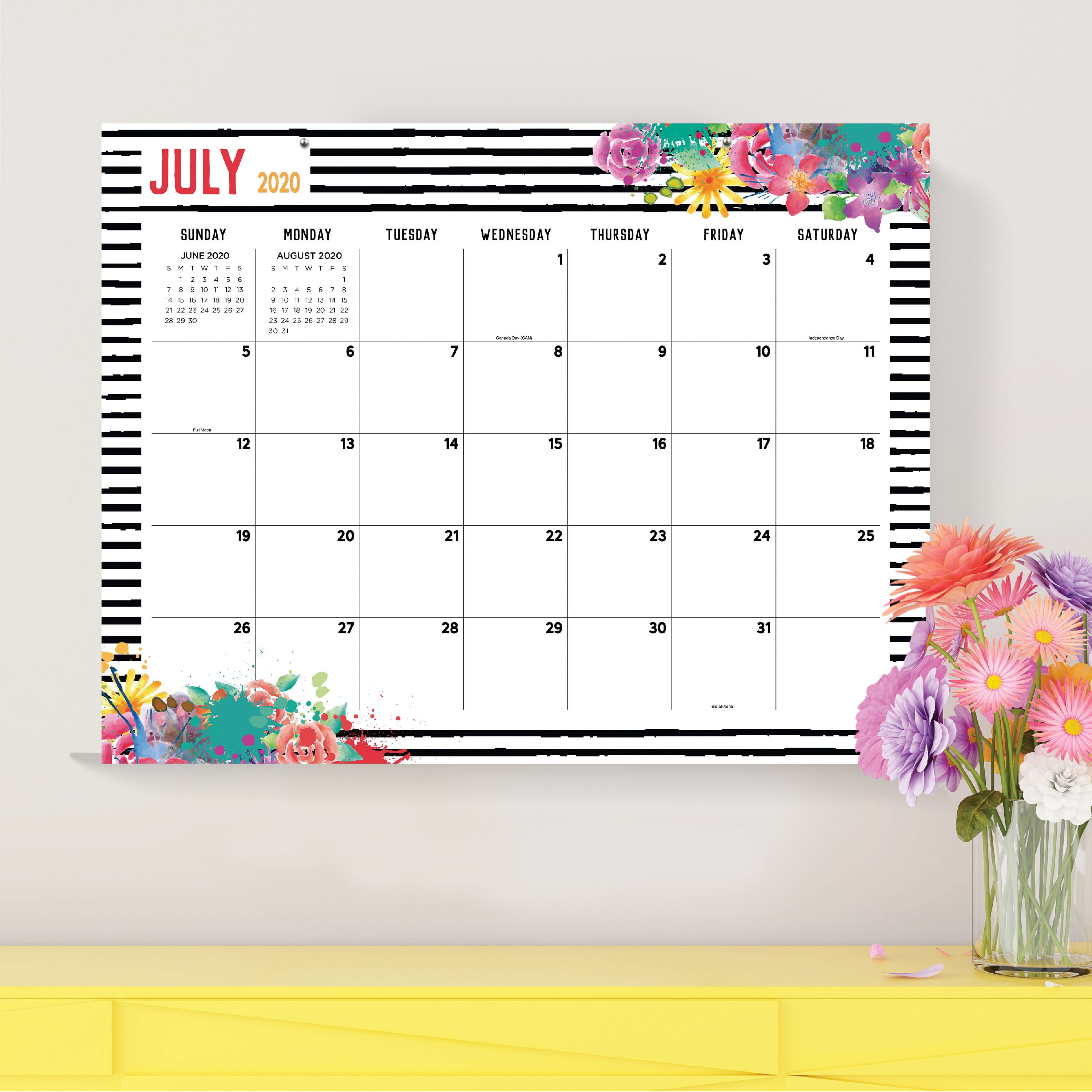 June 2021 Kraft Large 17x22 Desk Pad Monthly Blotter Calendar July 2020 