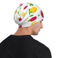 thumbnail image 5 of Naloa Strawberry and Lemon Soft Beanie Hat, Knit Beanie Daily Beanie in Fine Knit for Women Men Winter Travel, Outdoor, 5 of 7