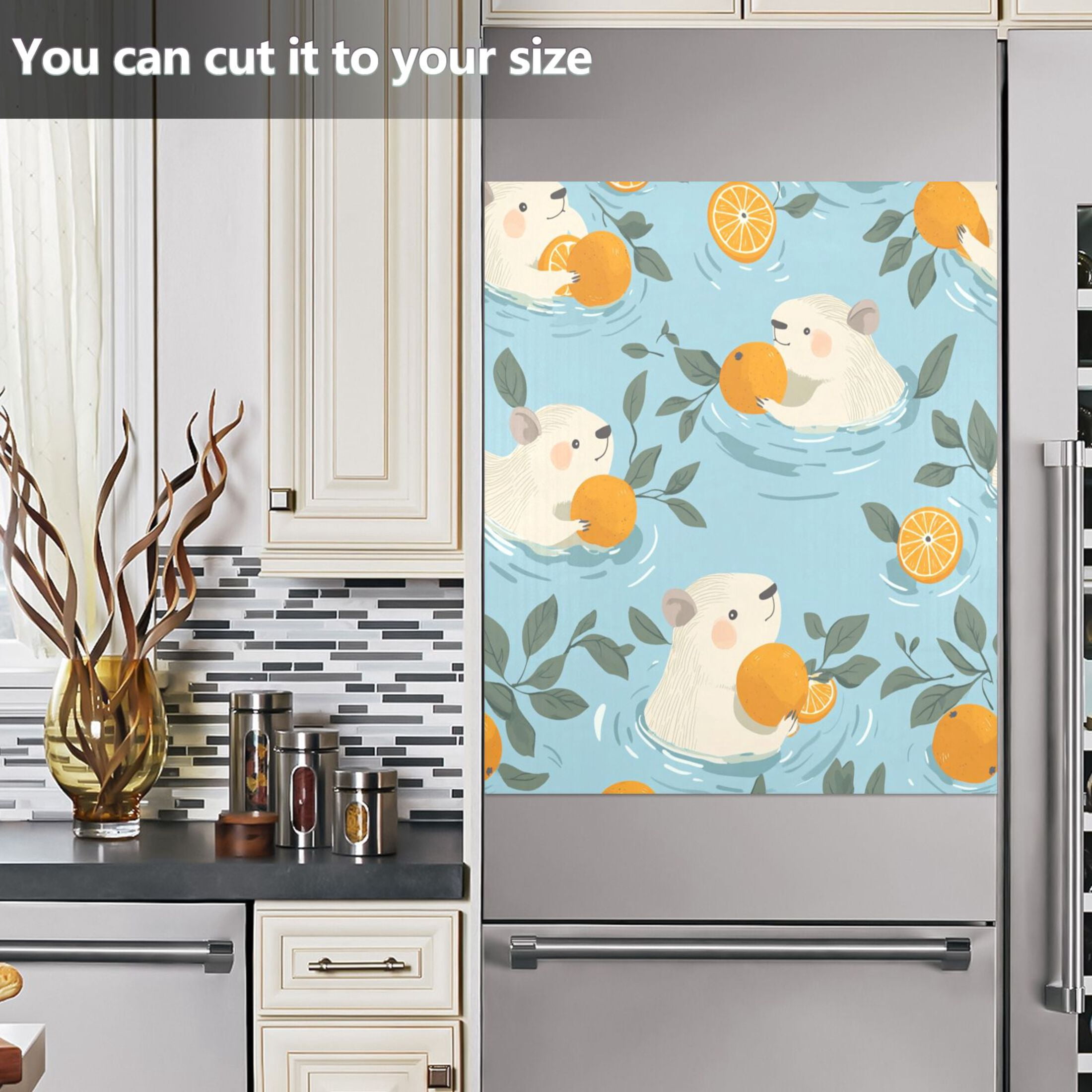 Dishwasher Magnetic Sticker 23x26 Inch Refrigerator Magnetic Sticker Washing Machine Magnetic Sticker Kitchen Panel Magnetic Sticker Home Decor Cool Cartoon Mizasse