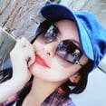 thumbnail image 3 of Womens Vintage Sunglasses Polygonal Resin Lens Metal Frame UV400 Protection Trendy Street Eyewear Everyday Use, 3 of 4