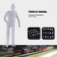 thumbnail image 5 of 100Pcs HO Scale 1:100 White Model People Unpainted Figures, 5 of 5