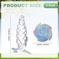 thumbnail image 3 of Uxcell 6-Pack Bird Repellent Spiral Reflectors, 17.8" Plastic Hanging Reflective Bird Deterrent Device [Silver Tone, Dots], 3 of 6