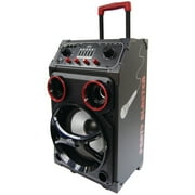 KARAOKE NIGHT KN628PA Party Blaster Bluetooth(R) Portable PA/Karaoke System with LED Light Show & Bluetooth(R) Microphone