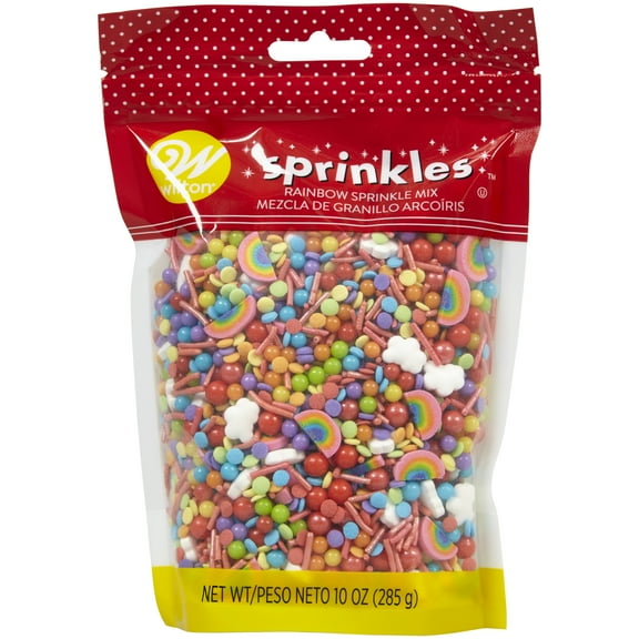 Wilton Rainbow Sprinkles Mix, 10 oz. Resealable Pouch