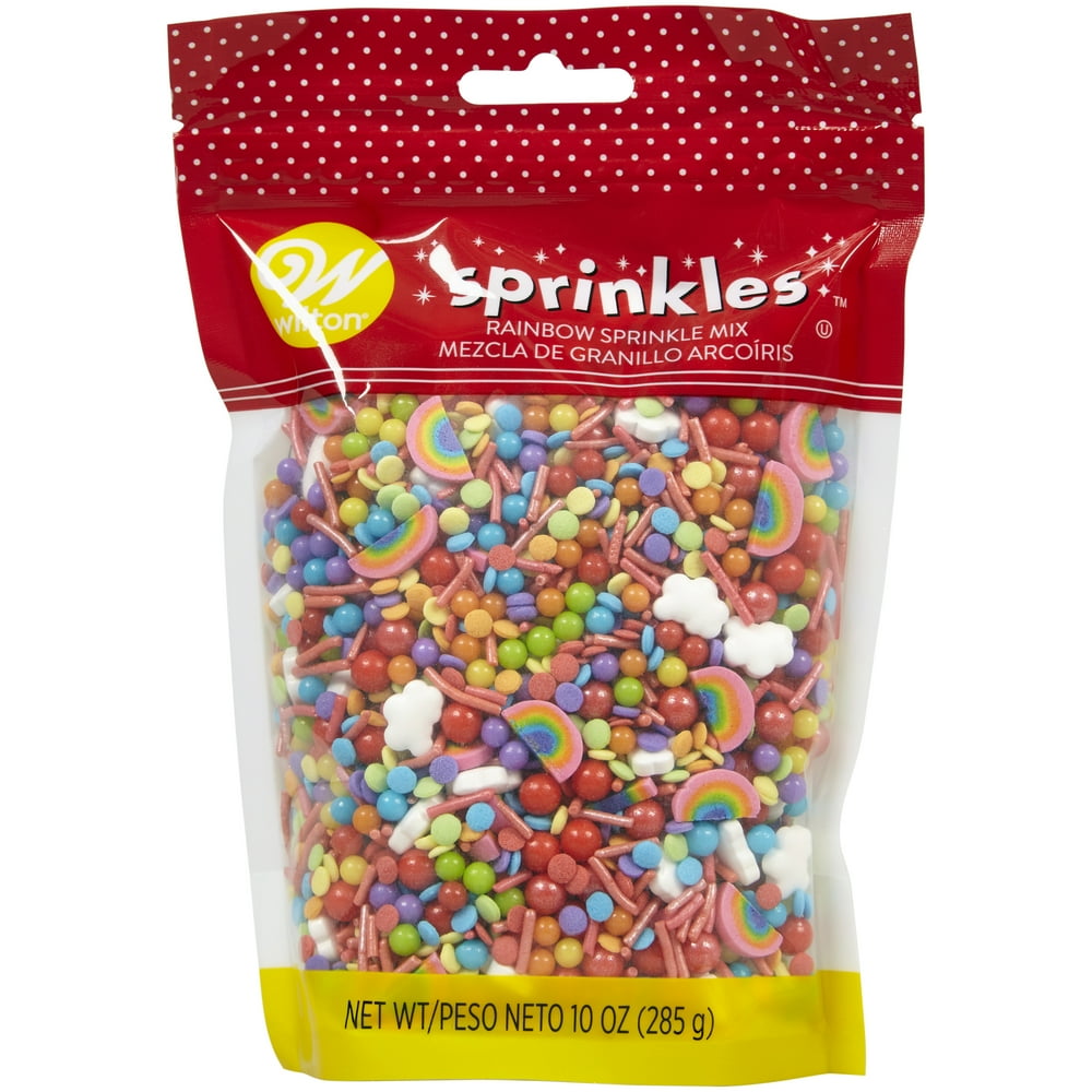 Wilton Rainbow Sprinkles Mix, 10 oz. Resealable Pouch