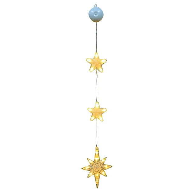 Christmas Window Lights Battery Operated Easy Installation LED Light with Suction Cups for Home Decor
