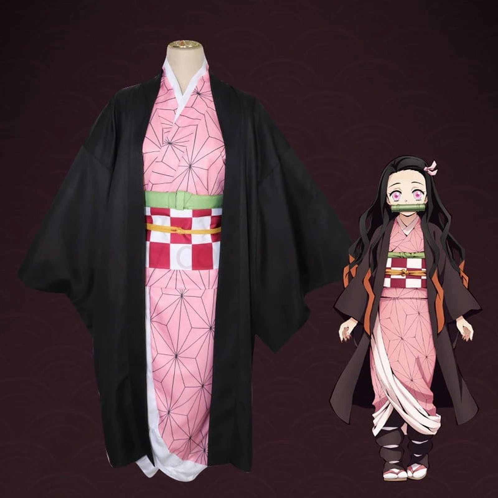 Kamado Cosplay Demon Slayer Nezuko Cosplay Costume Kimono Haori Anime Outfit  Adult Kids Halloween for Men Women Halloween(S) - Walmart.com