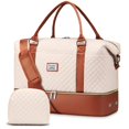 thumbnail image 1 of Bolsa de viaje Focdod Travel Weekender para mujer, beige y marrón, 1 of 6