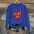 thumbnail image 5 of Sweaters For Women Valentine's Day Oversized Love Heart Tee Shirt Long Sleeve Pullover Tops Heart Graphic Print For Anniversary Dating And School 2Xl Womens Sweaters, 5 of 5