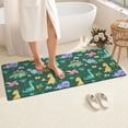 thumbnail image 4 of Green Dinosaurs Palms Volcanoes Pattern Bathroom Rugs Mat,Non Slip Microfiber Bathroom Rug,Rubber Backing,Soft Bathroom Mats for Bathroom Floor,Tub and Shower,60x24in(150x60cm), 4 of 5
