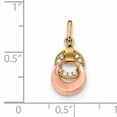 thumbnail image 2 of Beautiful 14k Madi K Two-tone CZ 2-circle Doorknocker Pendant, 2 of 2