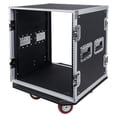 thumbnail image 2 of Sound Town 12U PA/DJ Rack/Road Case, 12-Space, with 21” Rackable Depth, Casters, Plywood, Metal Ball Corners - Pro Tour Grade (STRC-12UW), 2 of 5