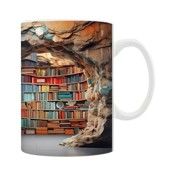 BOOKSHELF MUG Couple High Beauty Ins Style Cup Art Sense Toothbrush Cup Plastic Wash Cup
