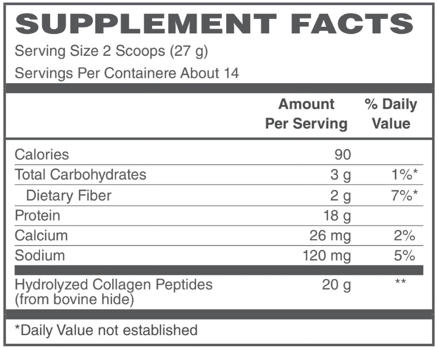 Collagen Peptides Powder (Hydrolyzed Type 1 & 3, Grass Fed) Skin, Hair, Nail & Joint Support by BariatricPal - Chocolate
