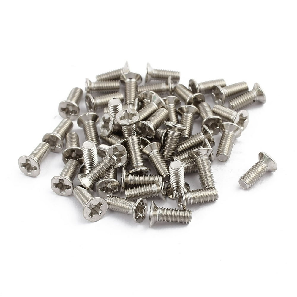 50Pcs M3 x 6mm Stainless Steel Countersunk Flat Head Machine Screw