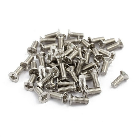 

50Pcs M3 x 6mm Stainless Steel Countersunk Flat Head Machine Screw