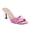 Deep Pink, variant on Women Comfy Open Square Toe Slip On Mules Kitten Low Heel Backless Slides Sandals Daily Walking Dress Shoes Size 4 Blue