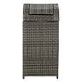 thumbnail image 2 of SAFAVIEH Serapis Contemporary Modern Outdoor Patio Trash Bin, Grey Brown, 2 of 15