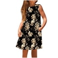 thumbnail image 4 of Hrsba Kids Summer Dress,Casual Sleeveless Dress for Girls,Fashionable Full-print Children's Round-neck Sleeveless Dress With Pockets For Middle And Large Children, 4 of 5