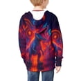 thumbnail image 4 of Chririnla Artwork Dinosaur Pattern Boys Kids Sporty Zip Up Jacket Hooded Long Sleeve with Pockets Athletic Top for Gym Size 8-10, 4 of 6