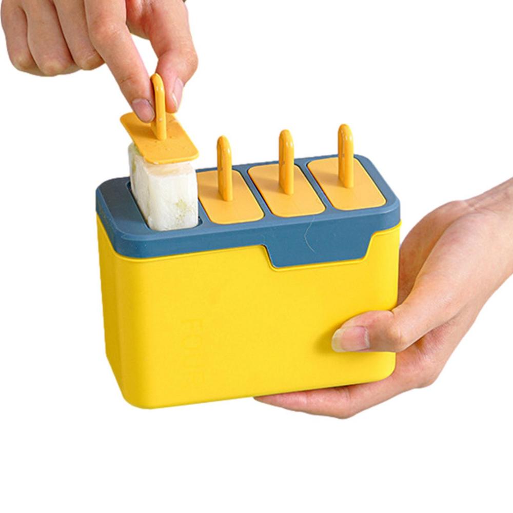 Tohuu Ice Mold 4grid Reusable Ice Molds Easy Release Ice Cream Mold