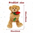 thumbnail image 3 of Guvpev 12" Brown Teddy Bear Plush with Rose, Romantic Stuffed Animal Plushies Toy for Wife, Girlfriend, Mom, Valentine’s Day, Anniversary & Graduation Gifts, 3 of 7