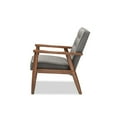 thumbnail image 3 of Baxton Studio Sorrento Mid-century Retro Modern Grey Fabric Upholstered Wooden Lounge Chair, 3 of 6
