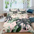 thumbnail image 2 of Dandelion Duvet Cover Microfiber Tropical Monstera Leaves Flowers Bedding Set Queen 3D Print Daisy Floral Comforter Cover Decor, 2 of 7