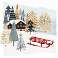 thumbnail image 2 of Borges, Victoria 15x15 Gold Ornate Wood Framed with Double Matting Museum Art Print Titled - Christmas Chalet II, 2 of 4