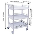 3 Tier Rolling Utility Cart, Trolley Cart with Wheels, Beauty Salon SPA
