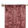 thumbnail image 2 of Superior Blackout Leaves Light Filtering Rod pocket Curtain Panel Set, 26"x63", Antique Copper, 2 of 8