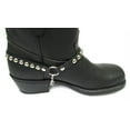 thumbnail image 2 of Biker Boots Boot Chains Black Leather with Round Silver Studs, 2 of 6