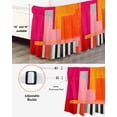 thumbnail image 3 of Pink Orange Wrap Around Bed Skirts for King Bed 16" Drop,Bed Skirt with Adjustable Elastic Belt Dust Ruffle Bed Valance for Bedroom Hotel Luxury Geometric Modern Abstract Oil Painting Bed Frame Cover, 3 of 7
