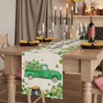 thumbnail image 2 of Table Runners 70 Inches Long Dress Scarves, St. Patrick's Day Farmhouse Coffee/Dining/Kitchen Table Decor, Holiday Table Runner, Green Truck Lucky Shamrocks Flags Retro 13x70 Inch, 2 of 9