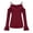 Red, variant on 2026 ! under $5 asdoklhq Womens Plus Size Tops,Women's V-neck Casual Off Shoulder Strap Long Sleeve T-shirt Top Blouse