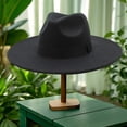 thumbnail image 6 of Fedora Hats for Men Women Wide Brim Classic Dress Panama Hat with Ribbon Band for Daily Life and Party, 6 of 6