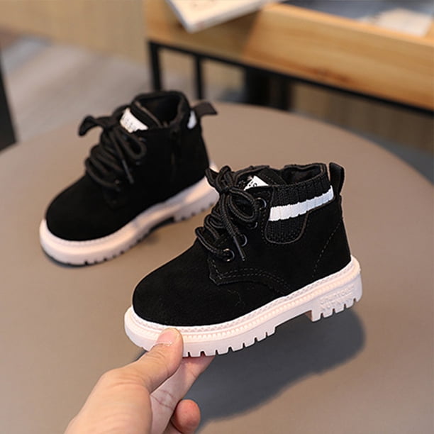 Botas Niños Niños Zapatos Casuales Zapatos Acogedores de Invierno para Niños Niñas (25) Negro Wdftyju Tenis De Mujer Tenis De Hombre