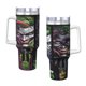 thumbnail image 1 of Vaso Joker de 40 oz con asa y tapa con pajita, taza aislada, botella de agua de acero inoxidable, taza de viaje, portavasos, regalo, 1 of 7