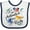 White and Navy, variant on Inktastic I Get Distracted by Birds Boys or Girls Baby Bib