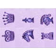 thumbnail image 1 of Ahgly Company Machine Washable Indoor Rectangle Transitional Purple Area Rugs, 3' x 5', 1 of 7