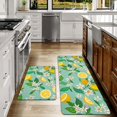 thumbnail image 4 of Lemon Kitchen Mat Set 2 PCS Anti Fatigue Lemon and Leaf Kitchen Rugs Waterproof Cushioned Leather Runner Rug Non Slip Comfort Standing Floor Mats for Kitchen, Home, Sink 17.3" x 28" + 17.3" x 47", 4 of 6