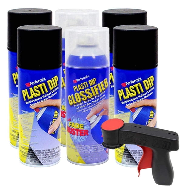 Kit de Pintura Plasti Dip Borde Negro con Pistola de Spray