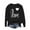 Black, variant on Busydd Women's Sweatshirts Trendy Love Heart Print Womens Tops Loose Comfy Crewneck Women's Long Sleeve Tops S