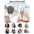 thumbnail image 5 of Microfiber Hair Towel Wrap POPCHOSE Ultra Absorbent, Fast Drying Hair Turban Soft, Anti Frizz Hair Wrap Towels for Women Wet Hair, Curly, Longer, Thicker Hair, 5 of 7