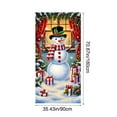 thumbnail image 3 of LanSuare Christmas Door Cover Decoration, Snowman Winter Scene Xmas Background Banner Door Covers, Christmas Photo Booth Props for Winter Party Decorations, 35x71Inch, 3 of 6