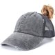 thumbnail image 1 of Mesh Distressed Black - Gorra de béisbol de algodón lavado para mujer, 1 of 5